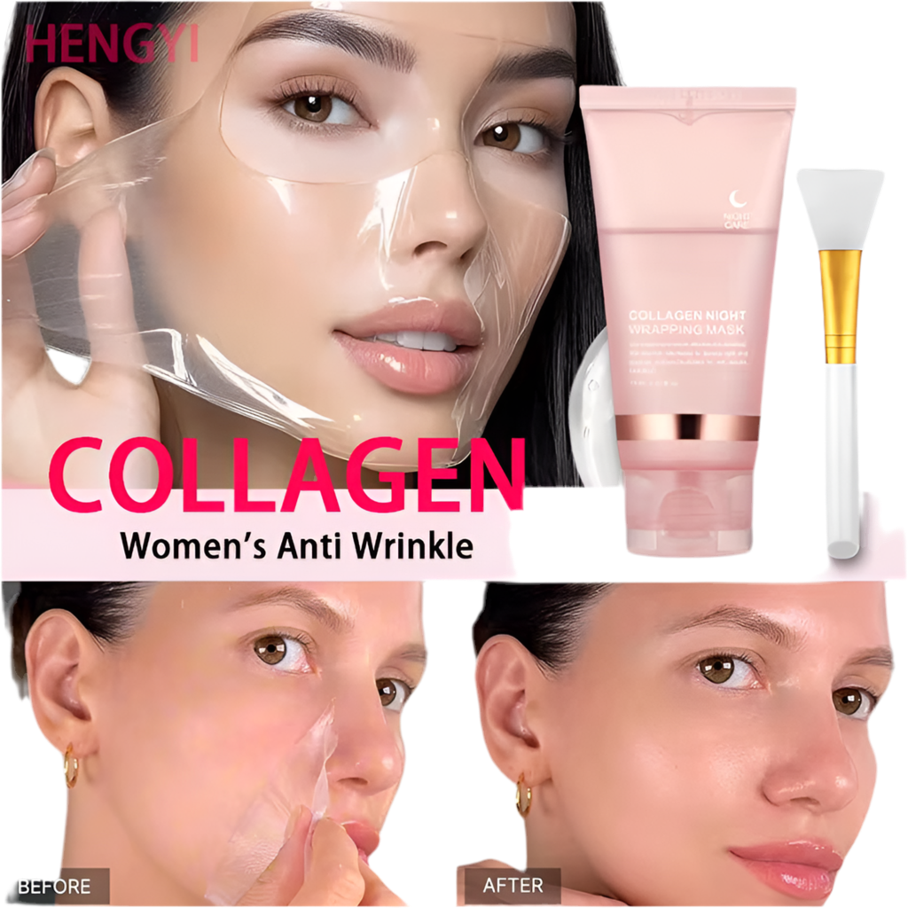 DermaGlow™ 5PC Korean Collagen Peel-Off Mask – Elasticity Boost & Deep Hydration for Radiant, Firm Skin